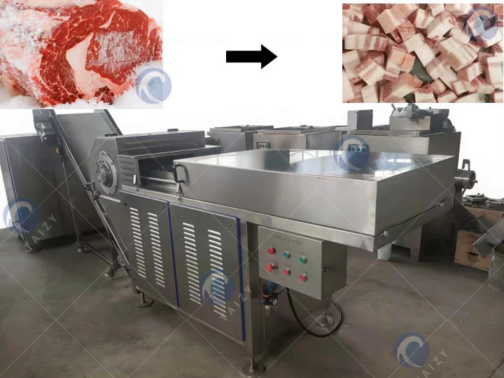জমাট frozen meat crusher machine