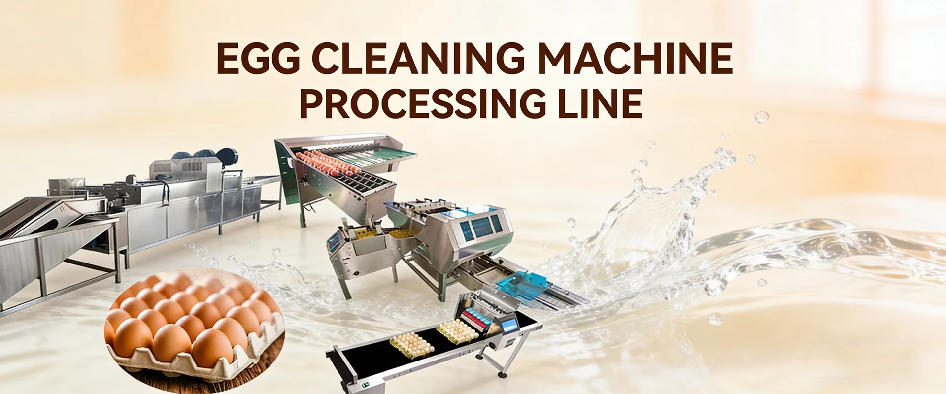 egg cleaning machine processing line
