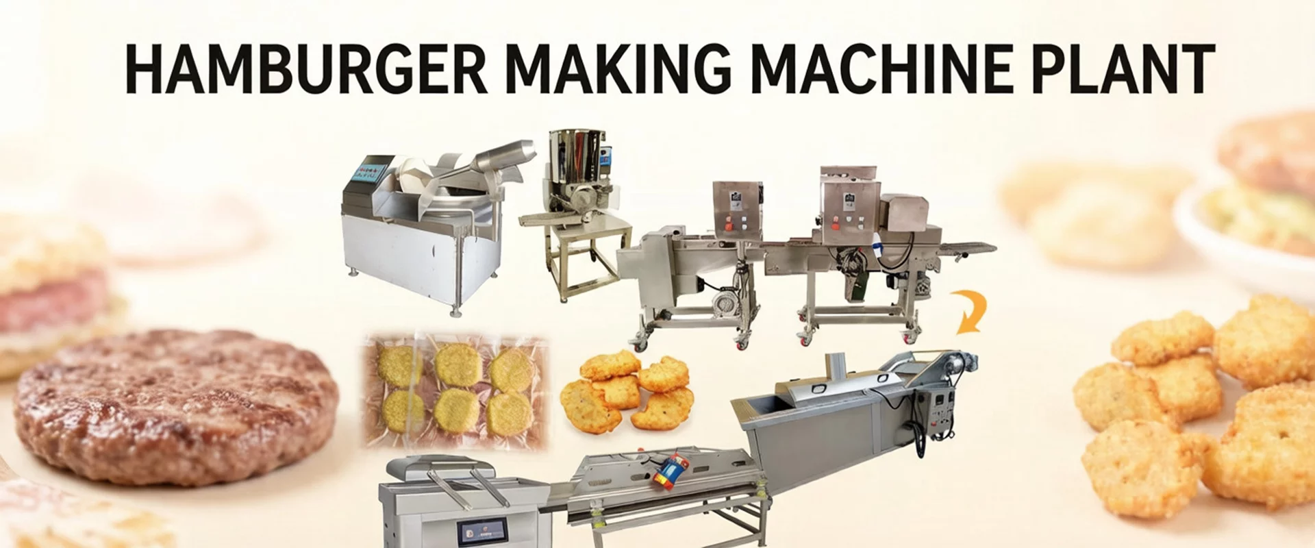 hamburger making machine plant